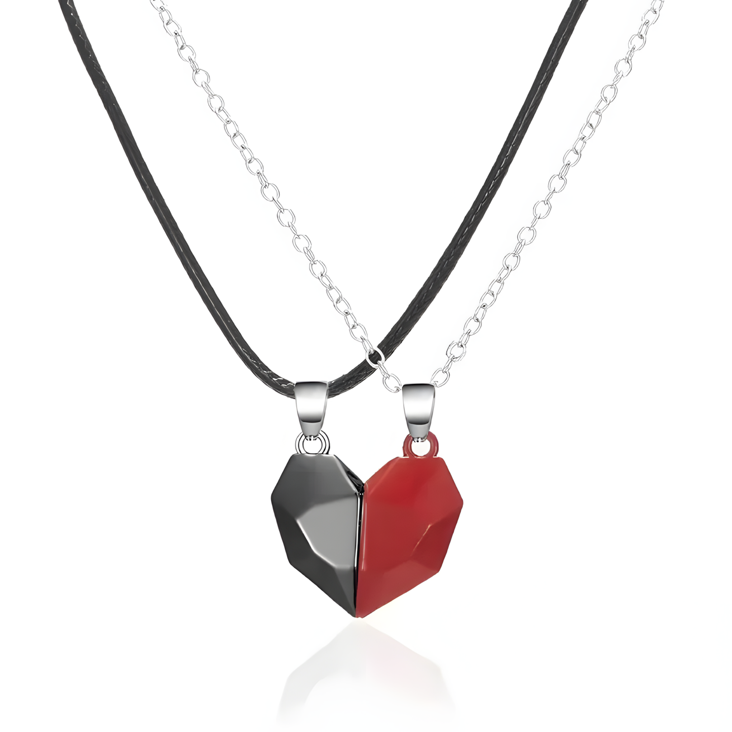 Desteyante Collar Corazón de Amor Magnético 2 Piezas