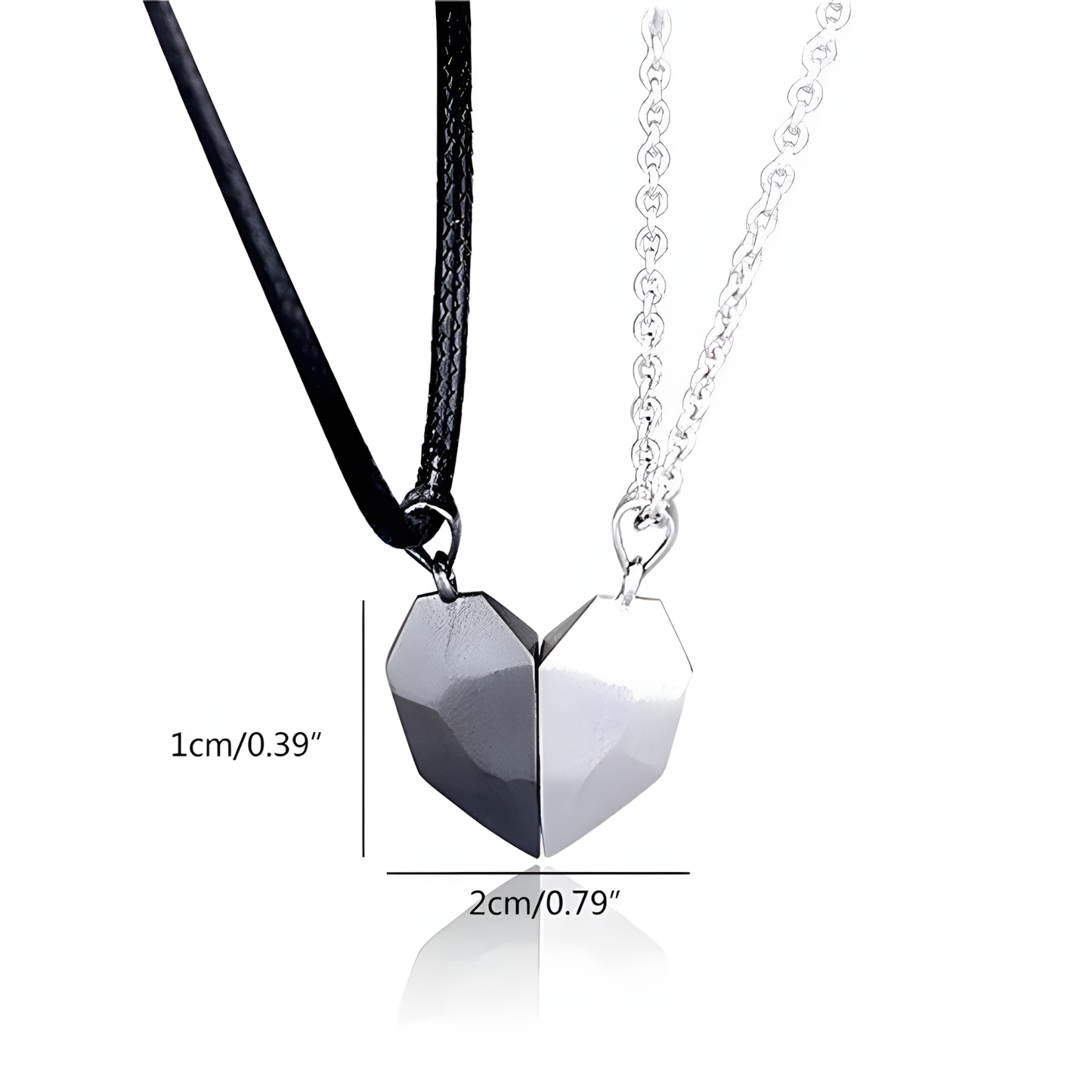 Desteyante Collar Corazón de Amor Magnético 2 Piezas